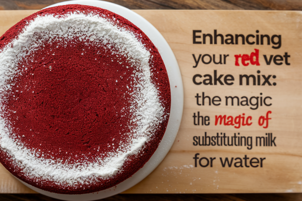 Can I use milk instead of water in red velvet cake mix?