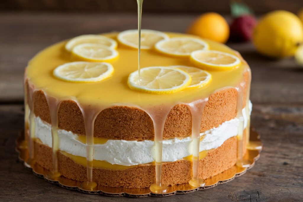 What does lemon juice do in cake?