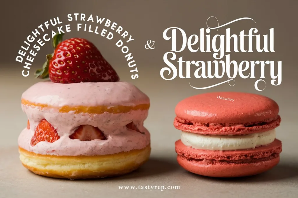 Delightful Strawberry Cheesecake Filled Donuts