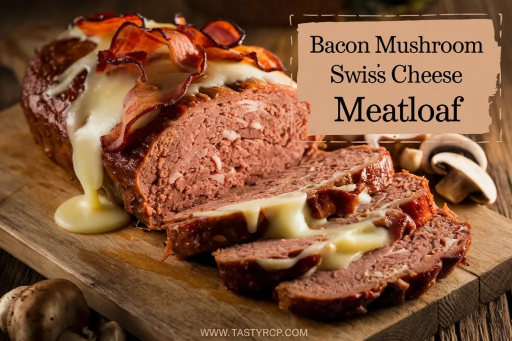 Bacon Mushroom Swiss Cheese Meatloaf