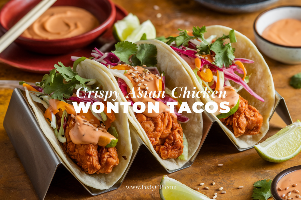 Crispy Asian Chicken Wonton Tacos – Fun, Flavor-Packed & Perfect for Any Gathering!