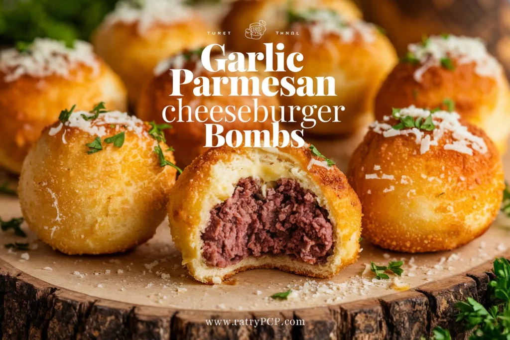 Garlic Parmesan Cheeseburger Bombs