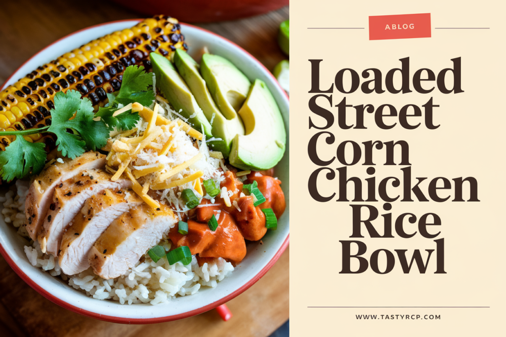 Loaded Street Corn Chicken Rice Bowl – Bold, Creamy & Flavorful!