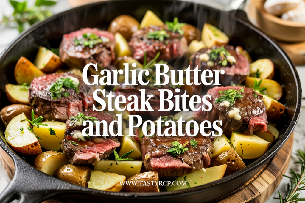 Garlic Butter Steak Bites and Potatoes