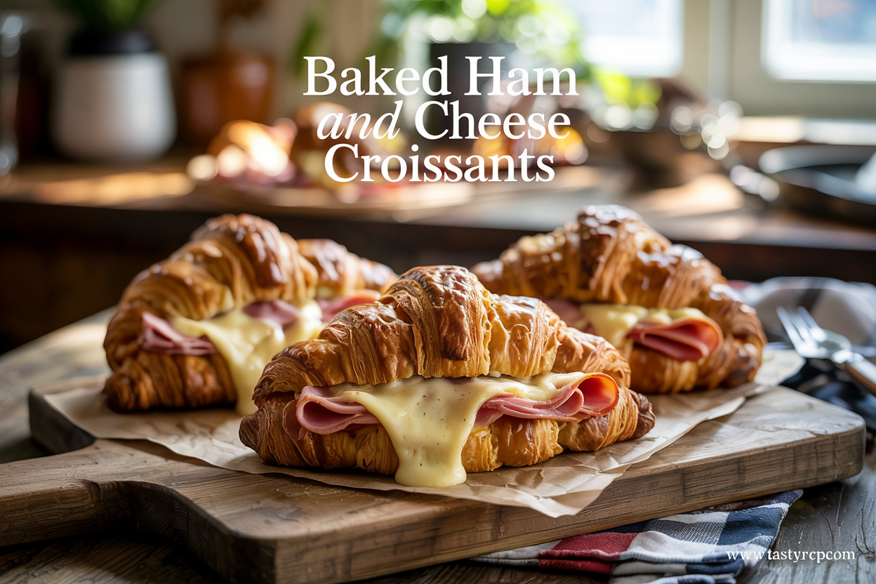 Baked Ham and Cheese Croissants – Buttery, Cheesy, and So Easy!