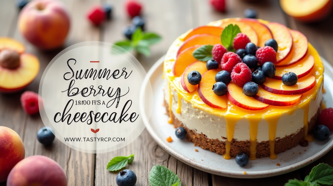 Summer Berry and Peach Cheesecake Recipe – A No-Bake Summer Showstopper!