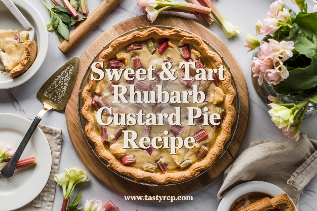 Rhubarb Custard Pie Recipe – Creamy, Tart, and Totally Spring-Perfect