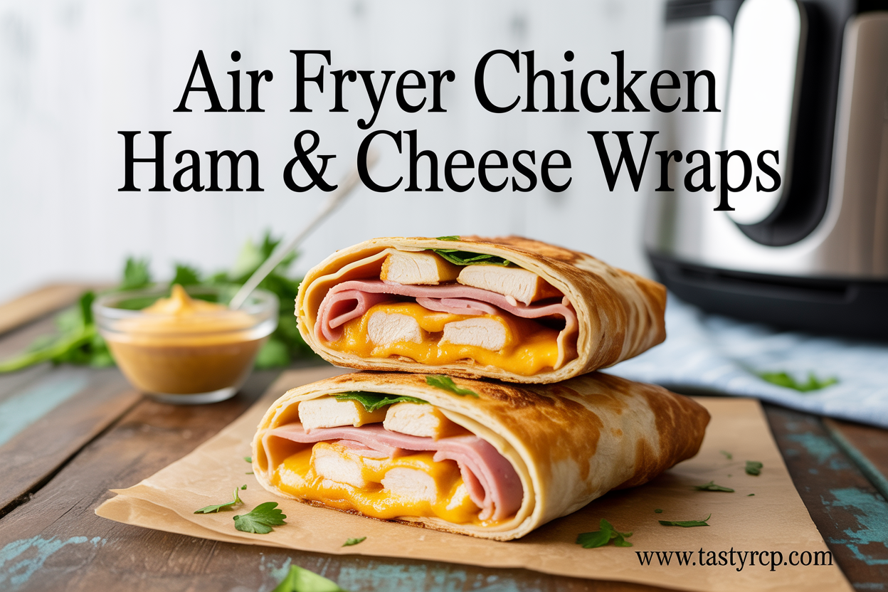 Crispy Air Fryer Chicken Ham & Cheese Wraps – Family Favorite Recipe