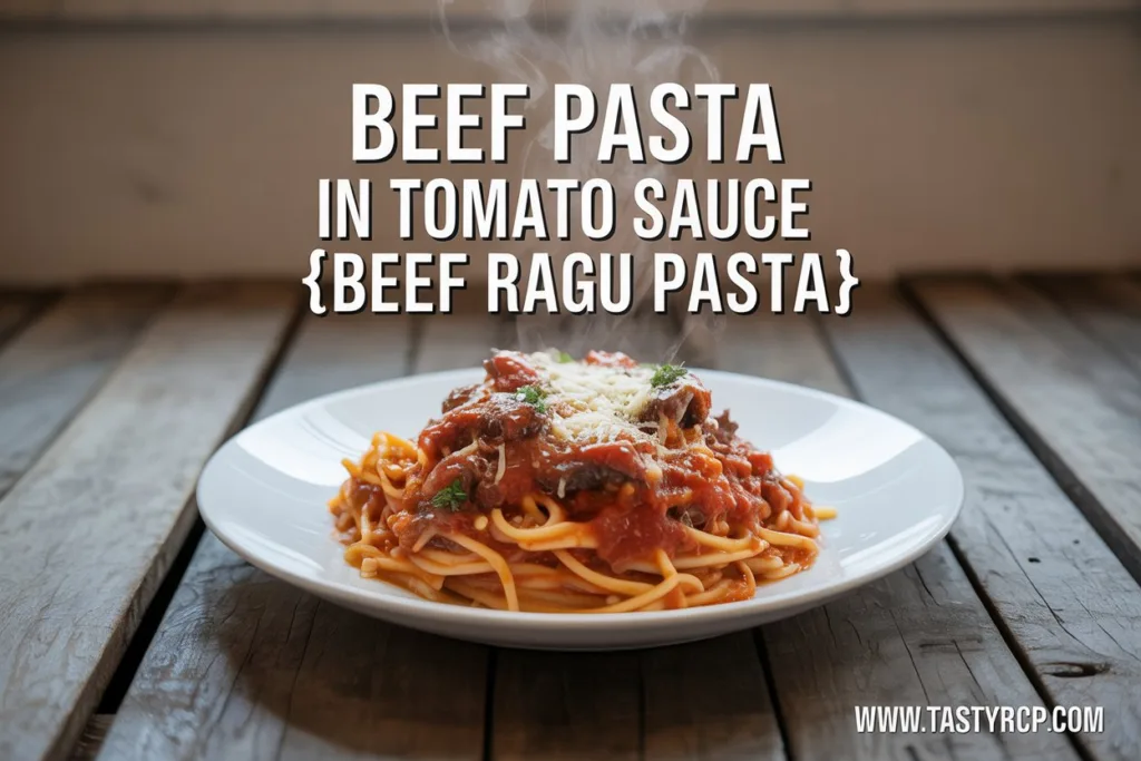 Beef Pasta in Tomato Sauce – Easy, Flavorful Dinner Recipe for Busy Nights