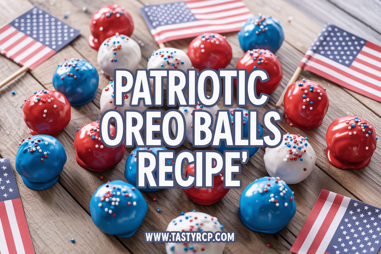 Easy Patriotic Oreo Balls Recipe for Fireworks Night or Flag Day Parties