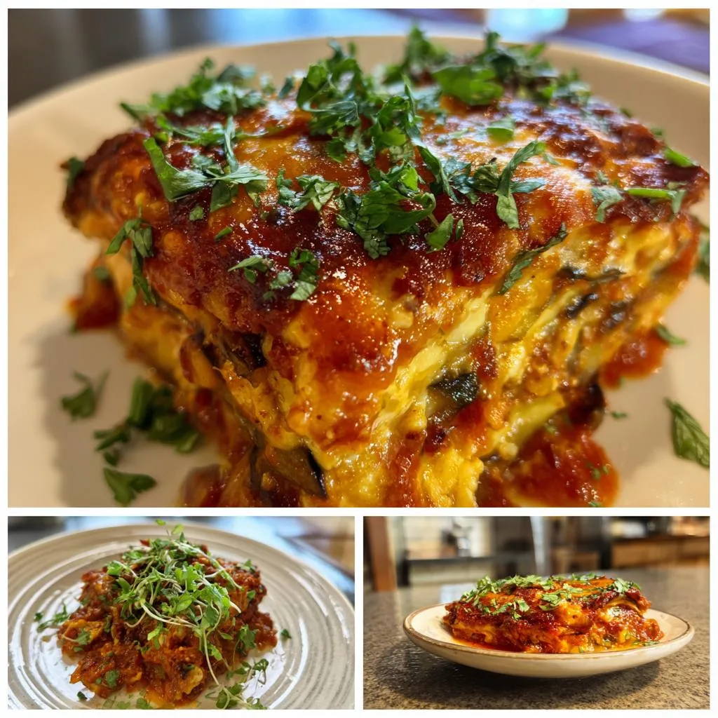 Baked Eggplant Parmesan Casserole with Tomato & Herbs