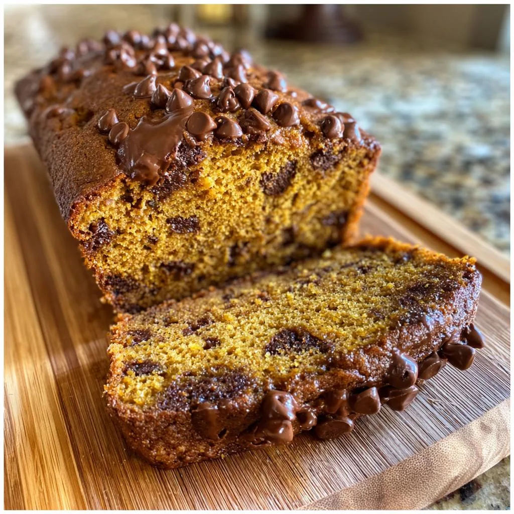 Moist Pumpkin Banana Bread with Chocolate Chip Delight