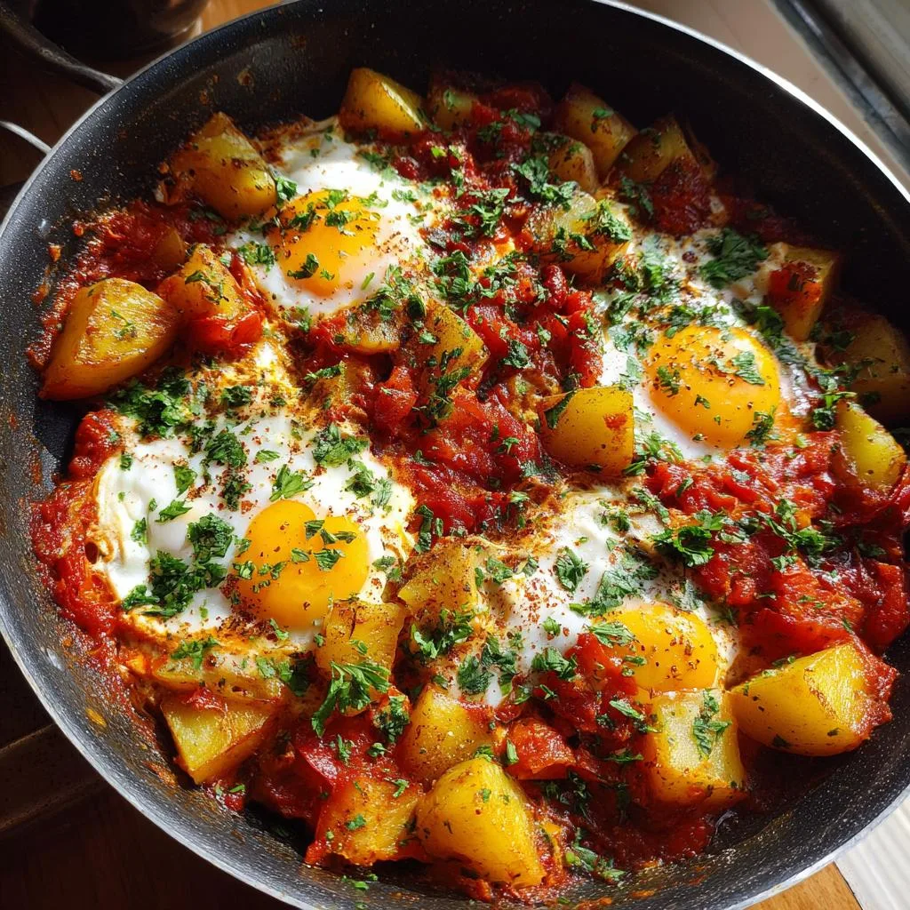 One Pan Shakshuka with Potatoes: A Cozy Comfort Dish!