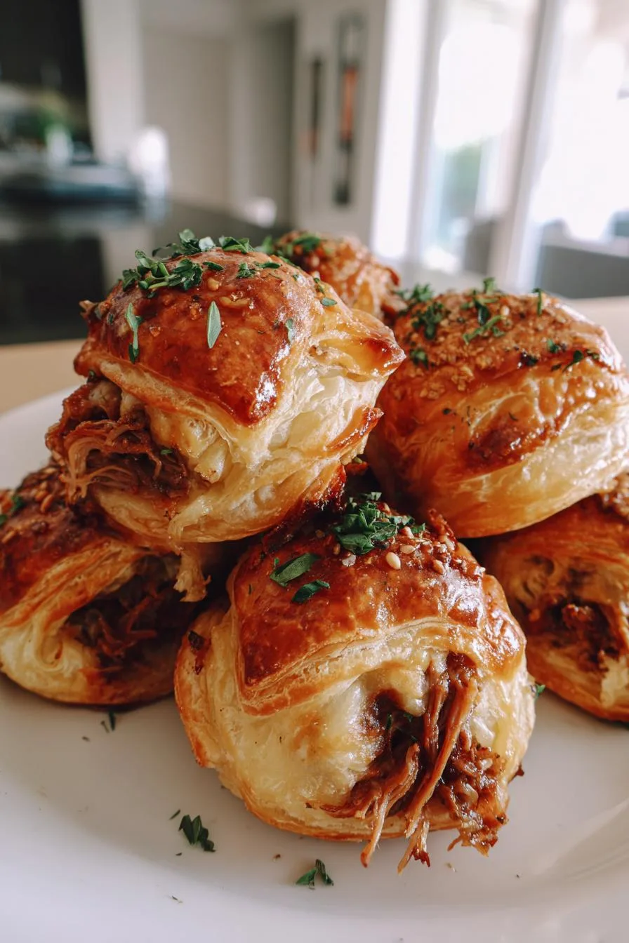 Pulled Pork Pastry Puffs