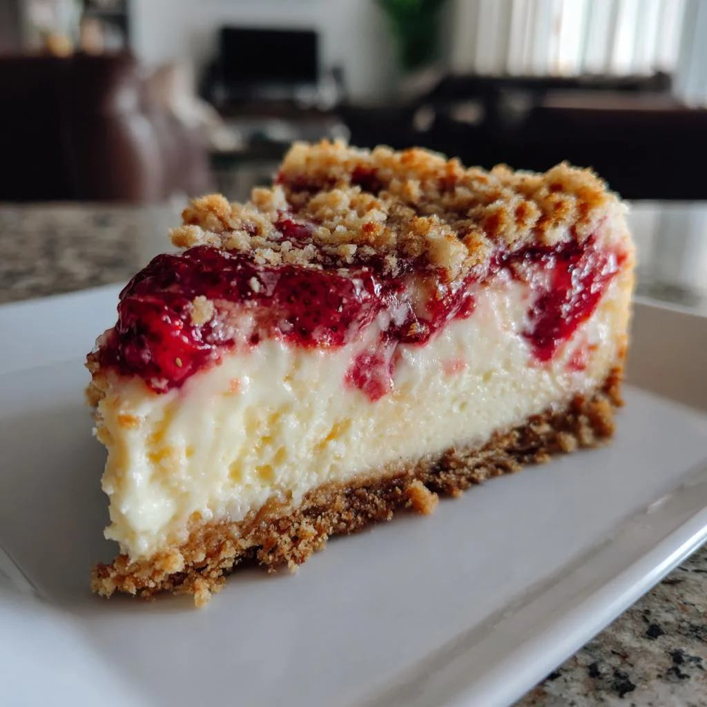 Berrylicious Strawberry Crunch Cheese Cake