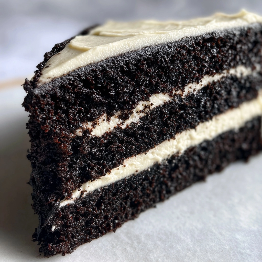 Black Velvet Halloween Cake