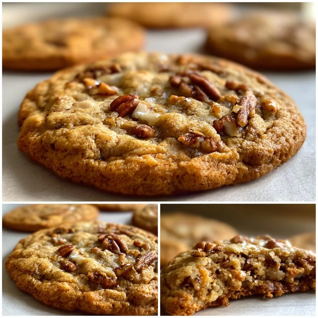 Brown Butter Pecan Cookies are thick, chewy, and crunchy!