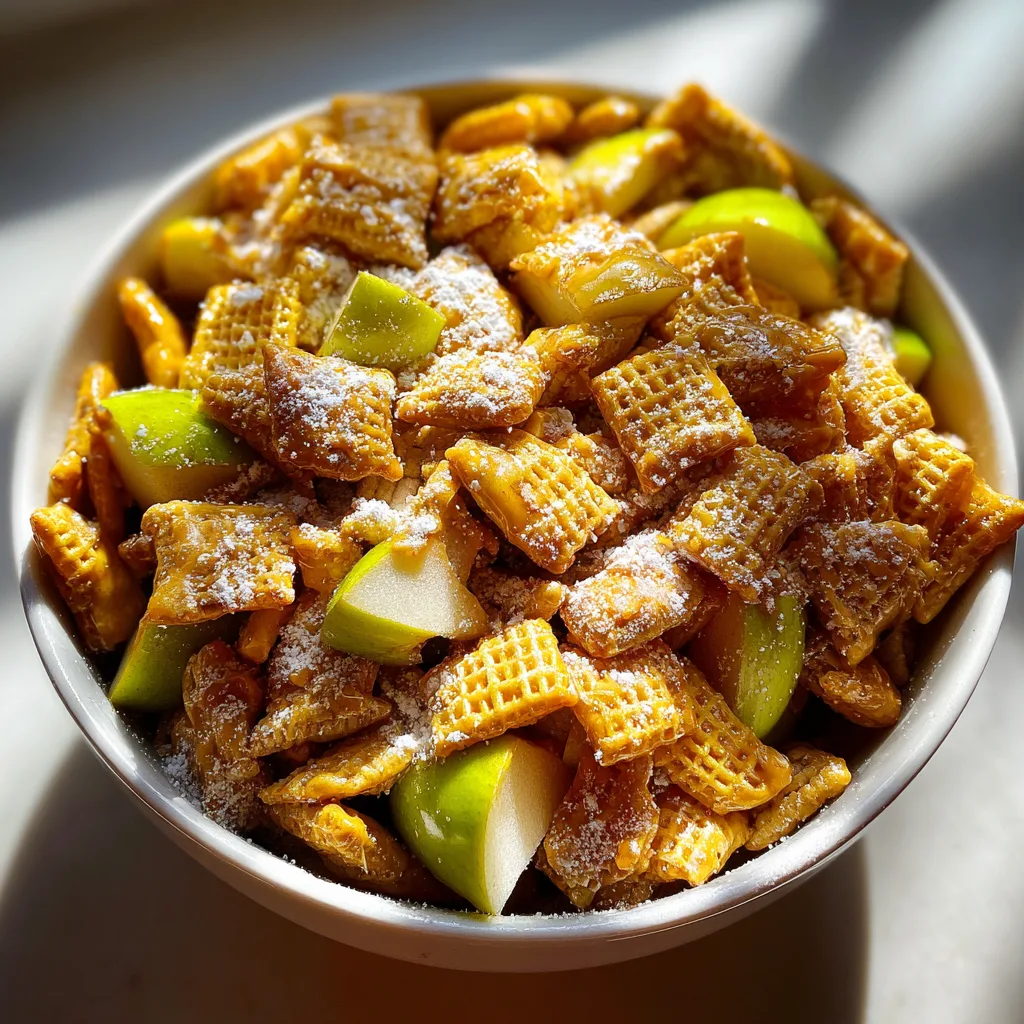 Caramel Apple Puppy Chow | Puppy chow recipes, Chex mix recipes, Puppy chow snack mix