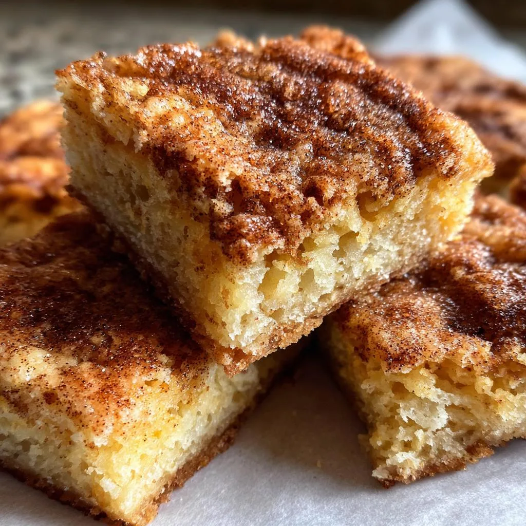 Chewy Snickerdoodle Cookie Bars