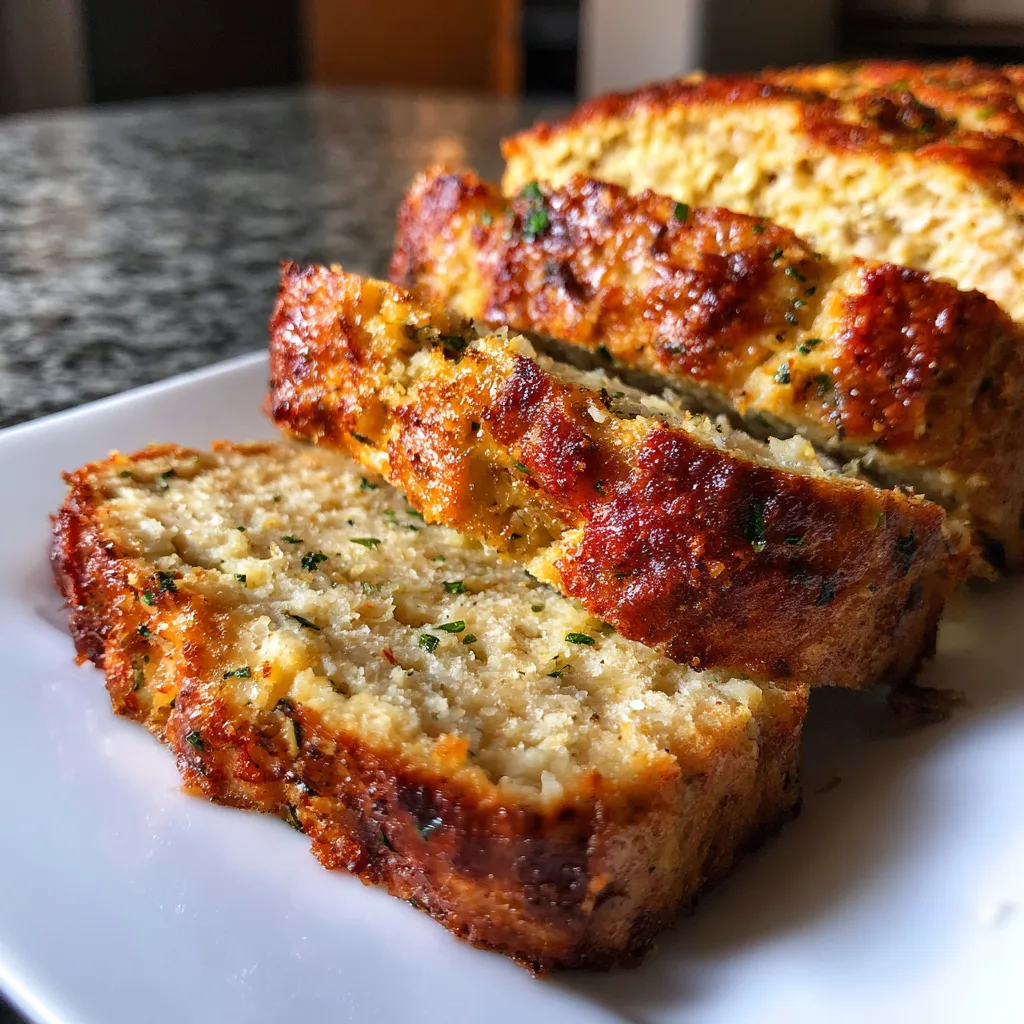 Chicken Meatloaf: Garlic Parmesan Flavor