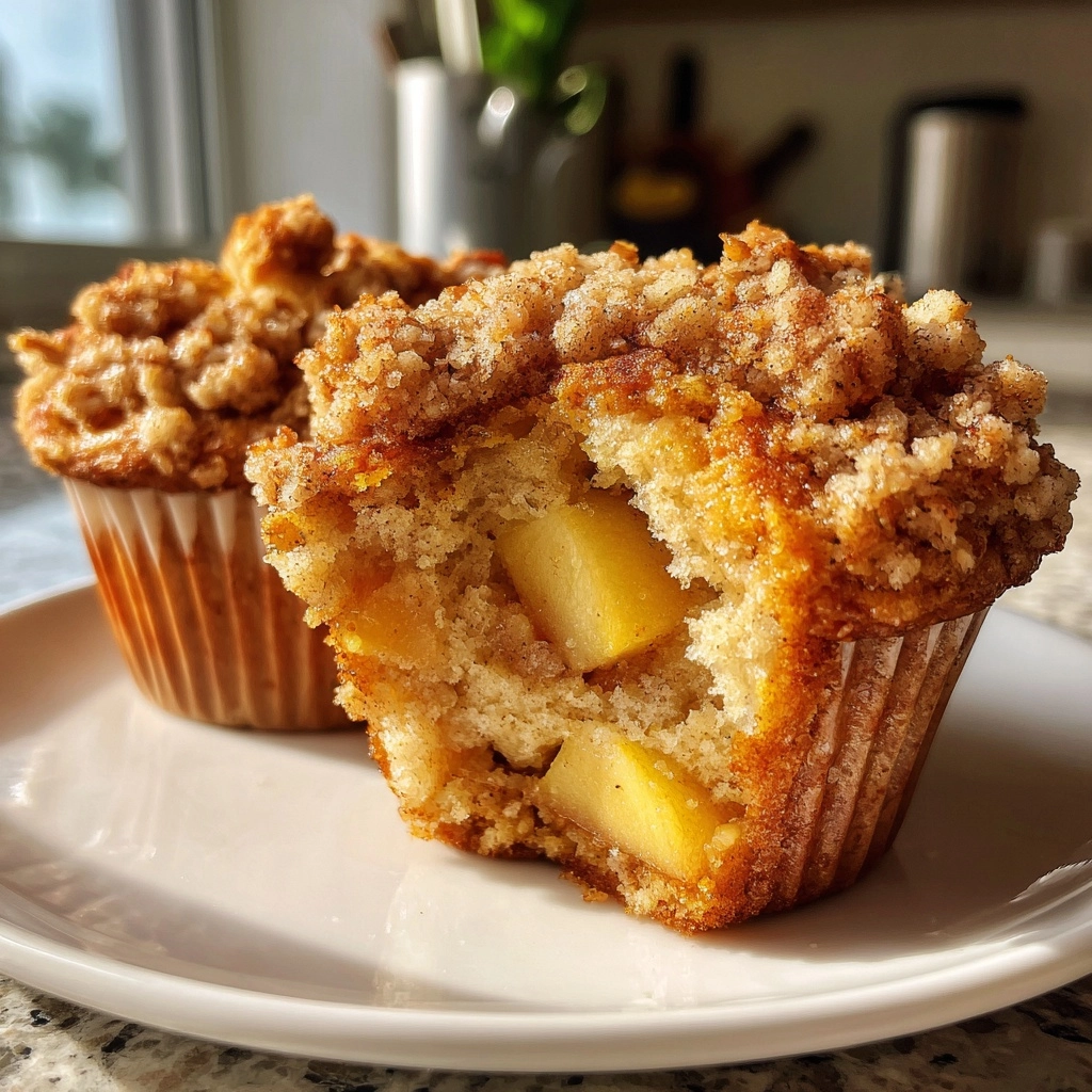 Cinnamon Apple Crumble Muffins