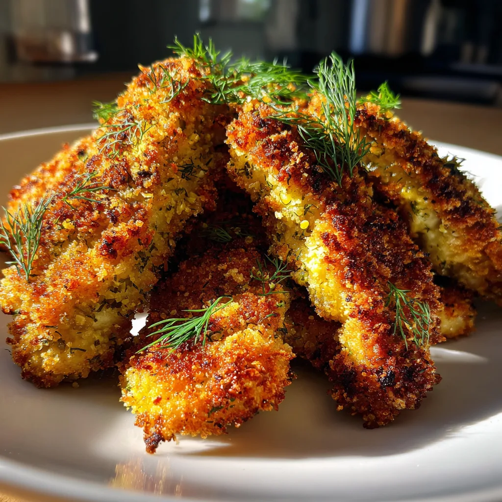 Crispy Dill Pickle Parmesan Chicken