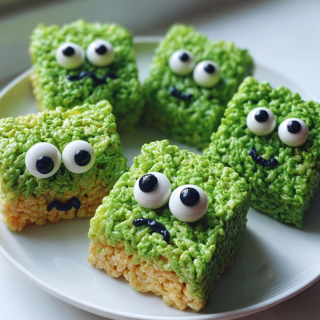 Frankenstein Rice Krispie Treats