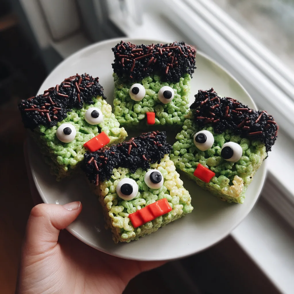 Frankenstein Rice Krispie Treats