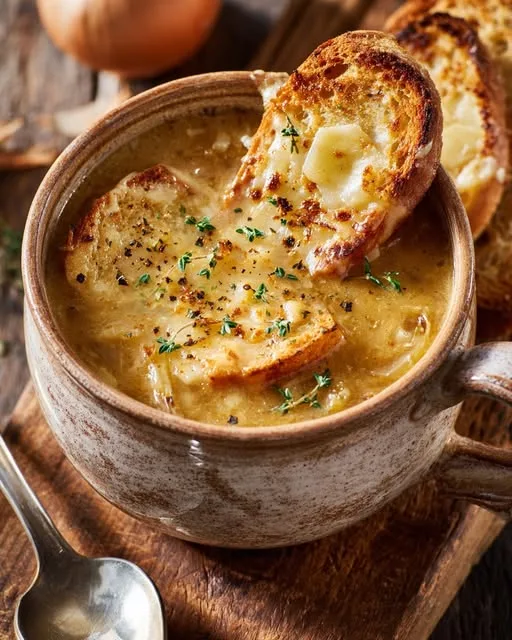 Franse Uiensoep Gegratineerd