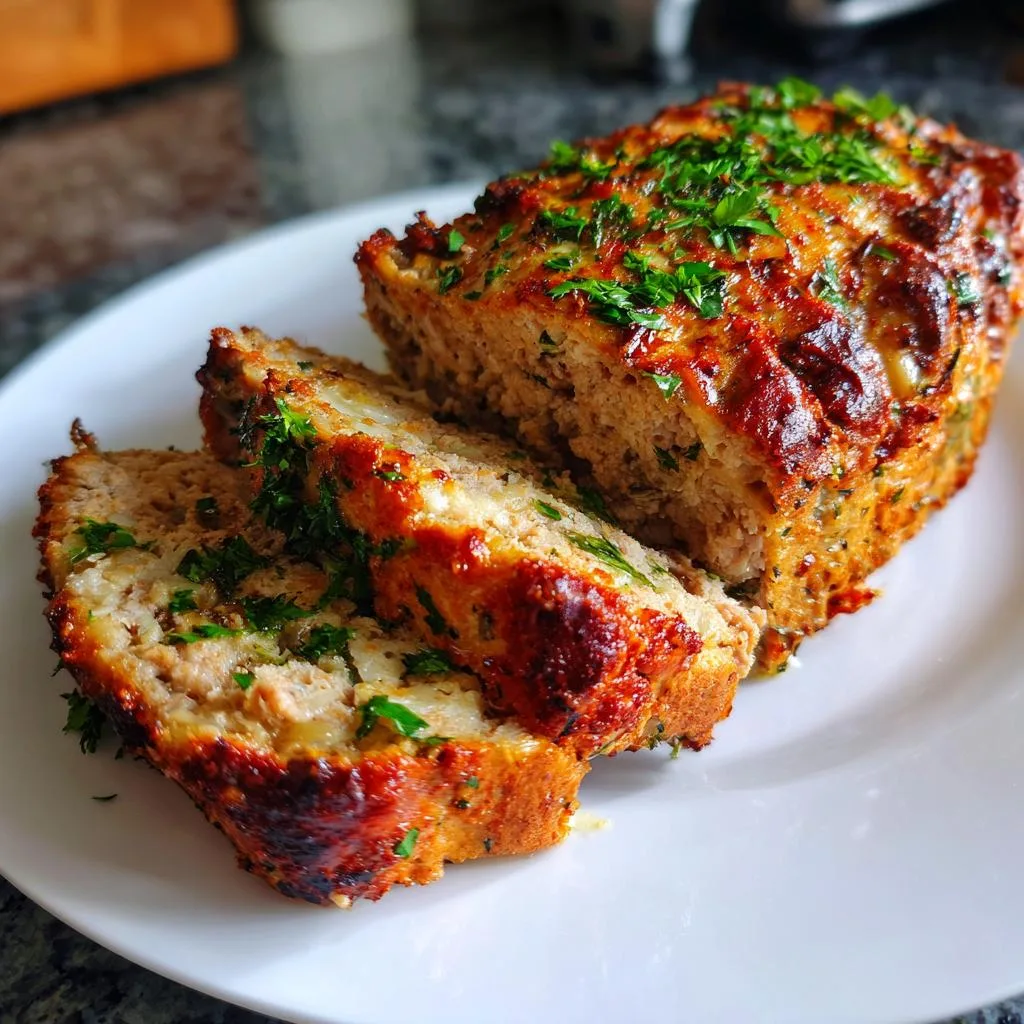 Garlic Parmesan Chicken Meatloaf Recipe