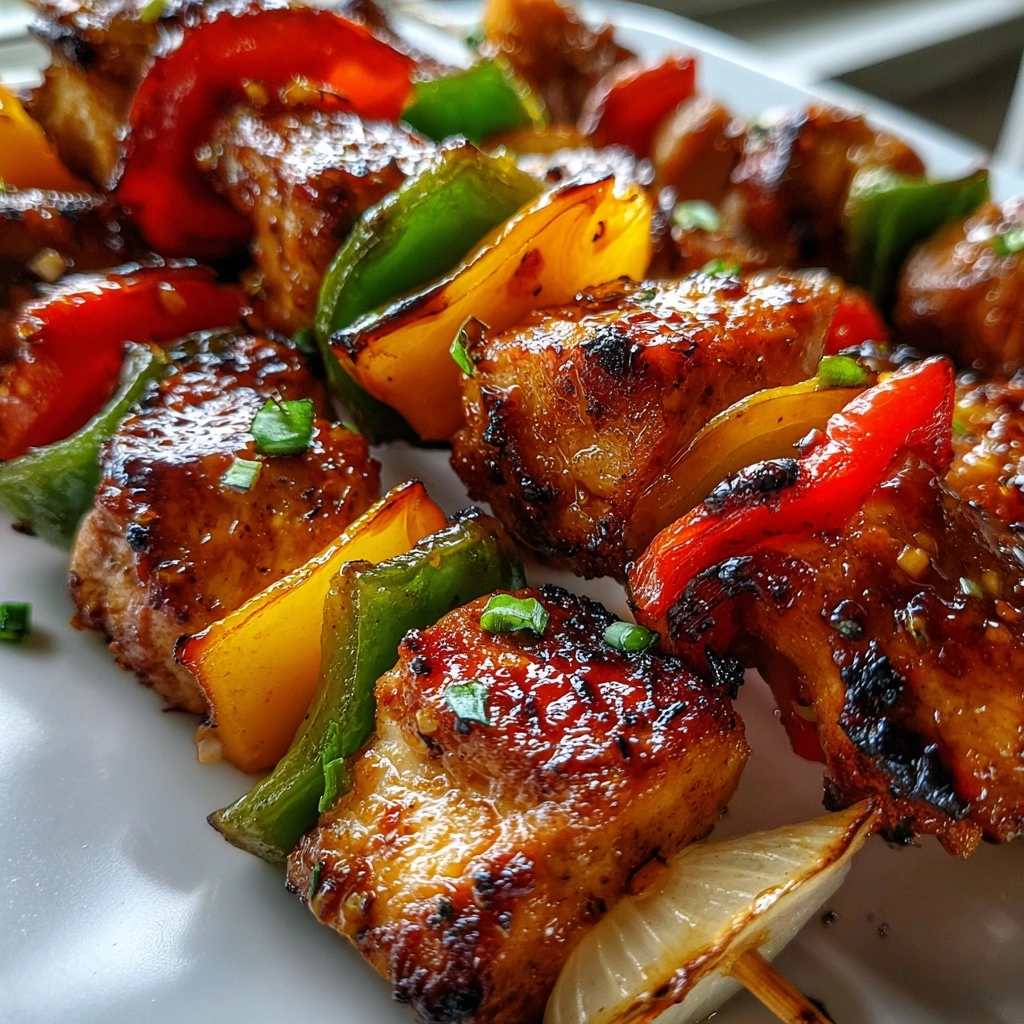 Honey Garlic Chicken Skewers