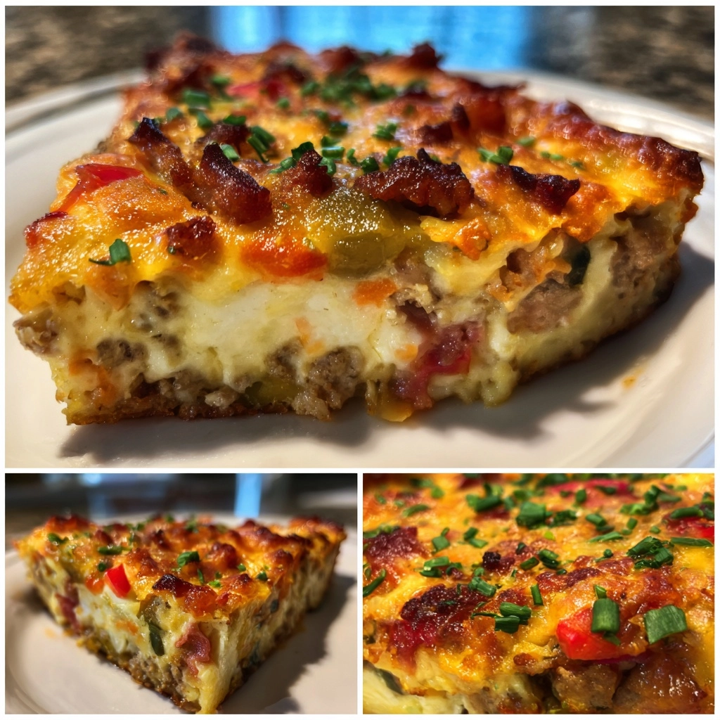 Low-Carb Bacon Cheeseburger Casserole