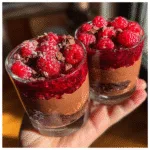 Marry Me No Bake Raspberry Chocolate Mousse Cups