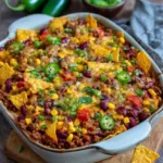 Nacho-ovenschotel met bonen en gehakt