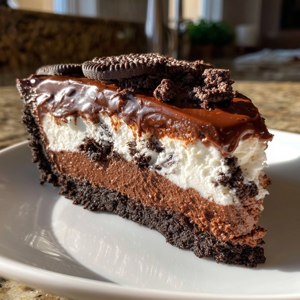 Oreo Mud Pie - No-Bake Oreo Dessert - My Homemade Recipe