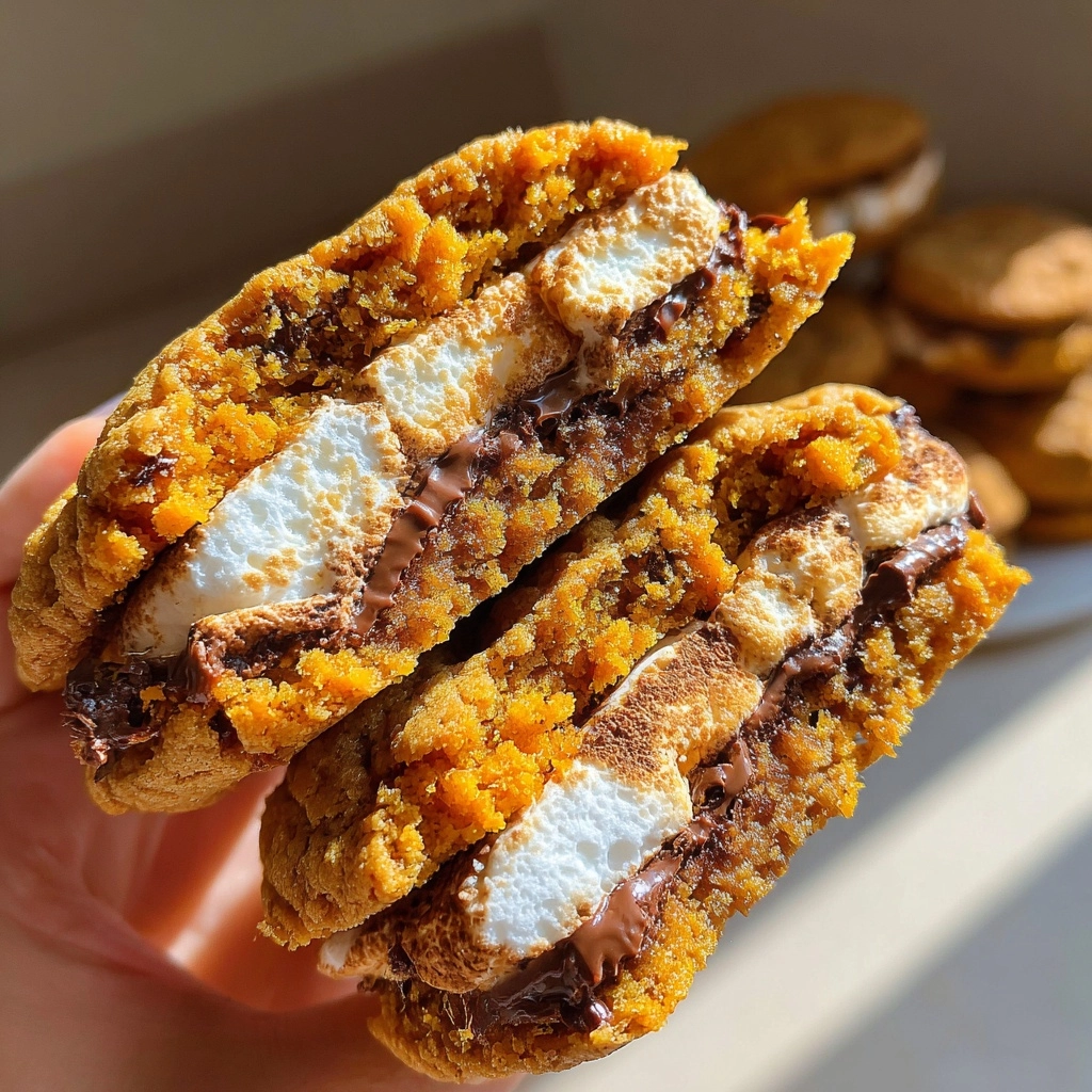 Pumpkin S'mores Cookies