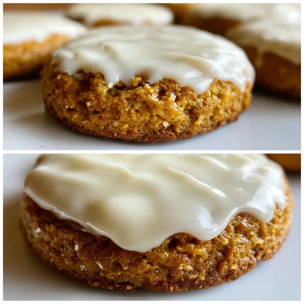Soft Pumpkin Cookies with Cream Cheese Icing