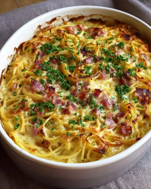 Spaghetti Carbonara Ovenschotel