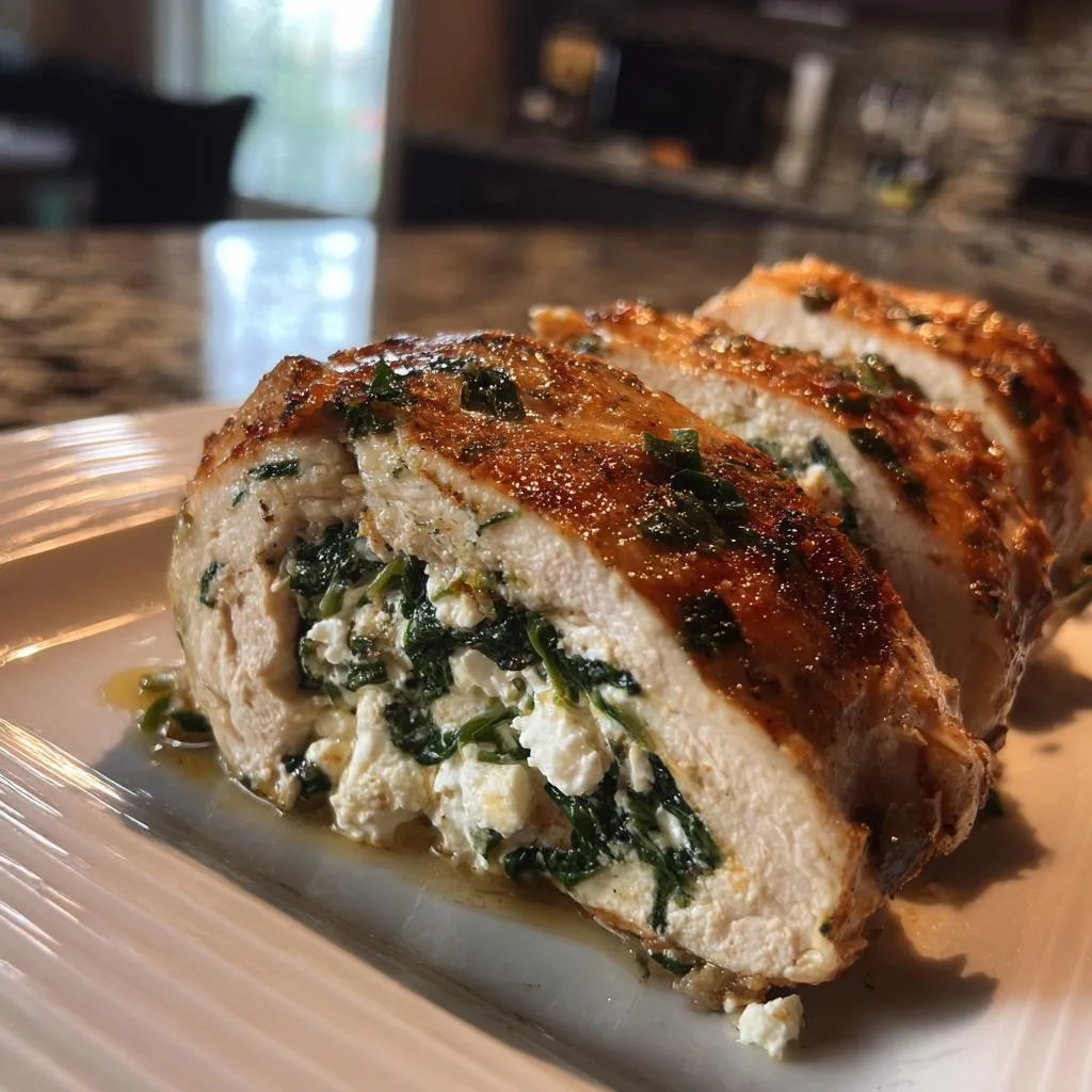 THE BEST RECIPE for Rolled Chicken With Feta & Spinach