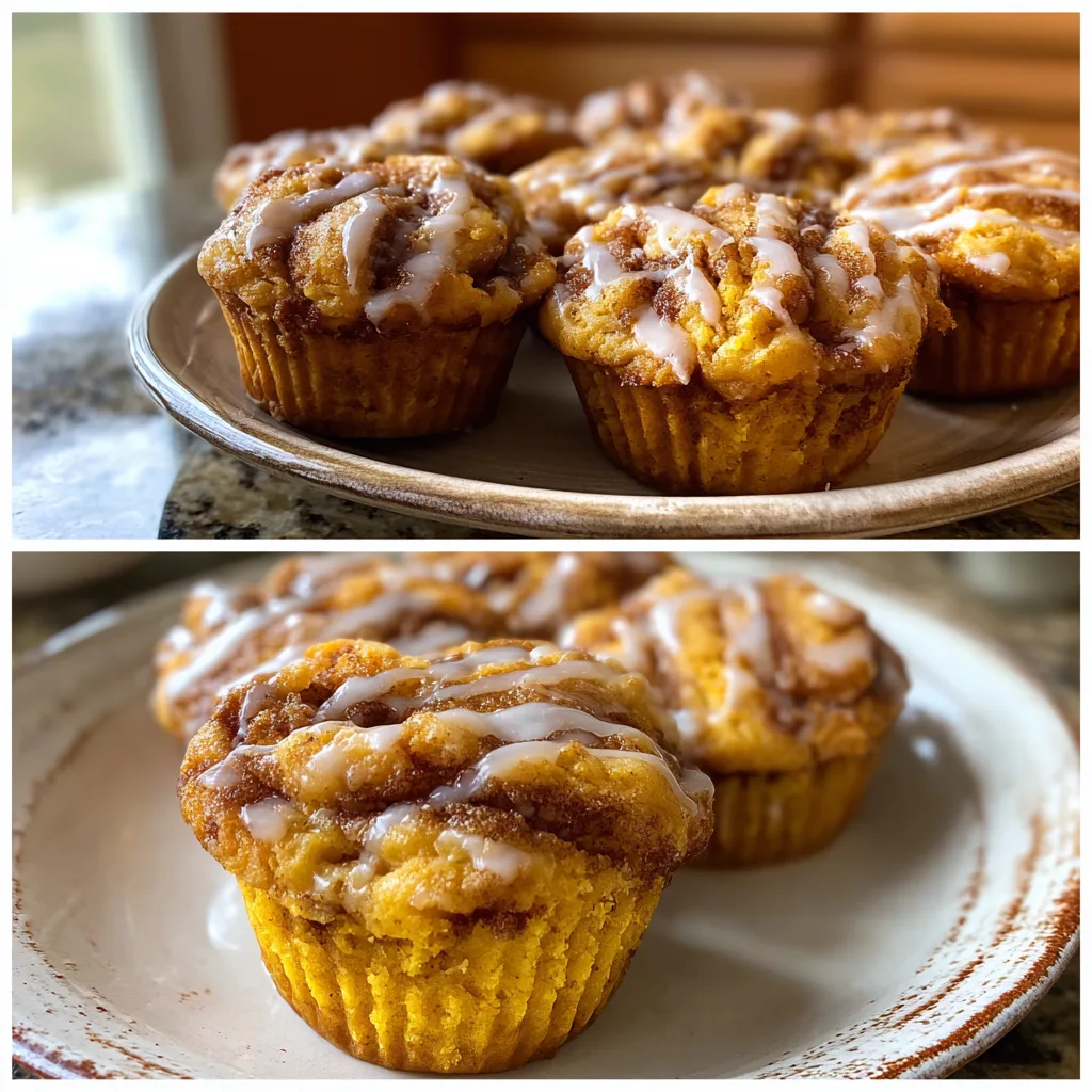 The Best Pumpkin Cinnamon Roll Muffins Ever