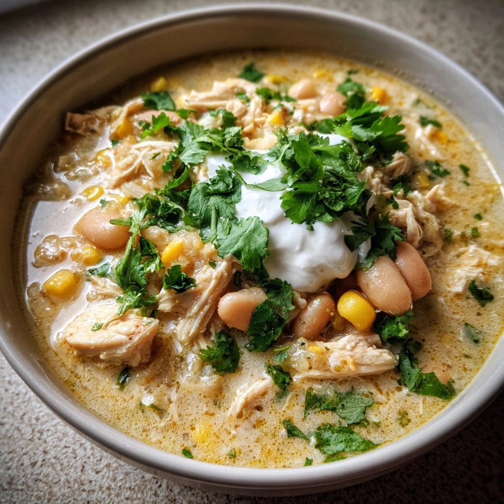 The Easiest Crockpot White Chicken Chili with Cream Cheese (Kid-Friendly Fall Dinner Recipe!)