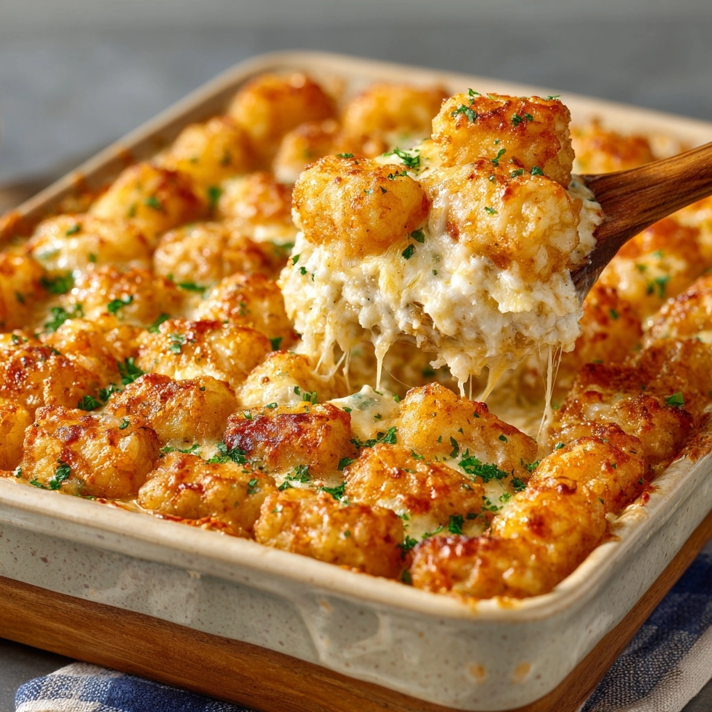 Chicken Alfredo Tater Tot Casserole: A Cozy, Comforting Dinner - Eazy Dishes