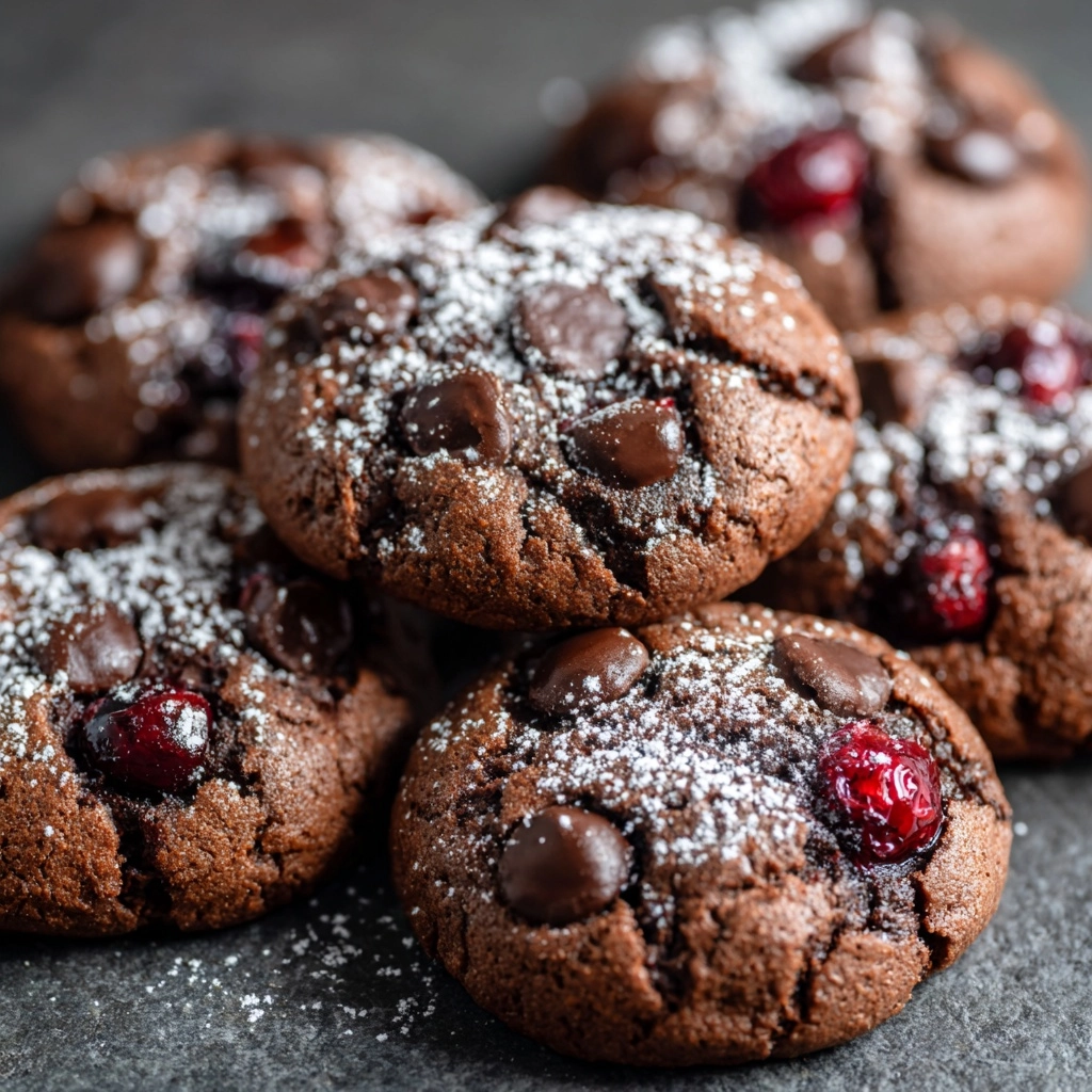 Chocolate Cherry Cookies - In Bloom Bakery
