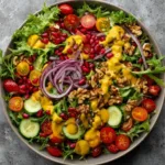 Christmas Salad with Honey Mustard Dressing.