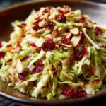 Cranberry Almond Thanksgiving Slaw with Apple Cider Vinaigrette