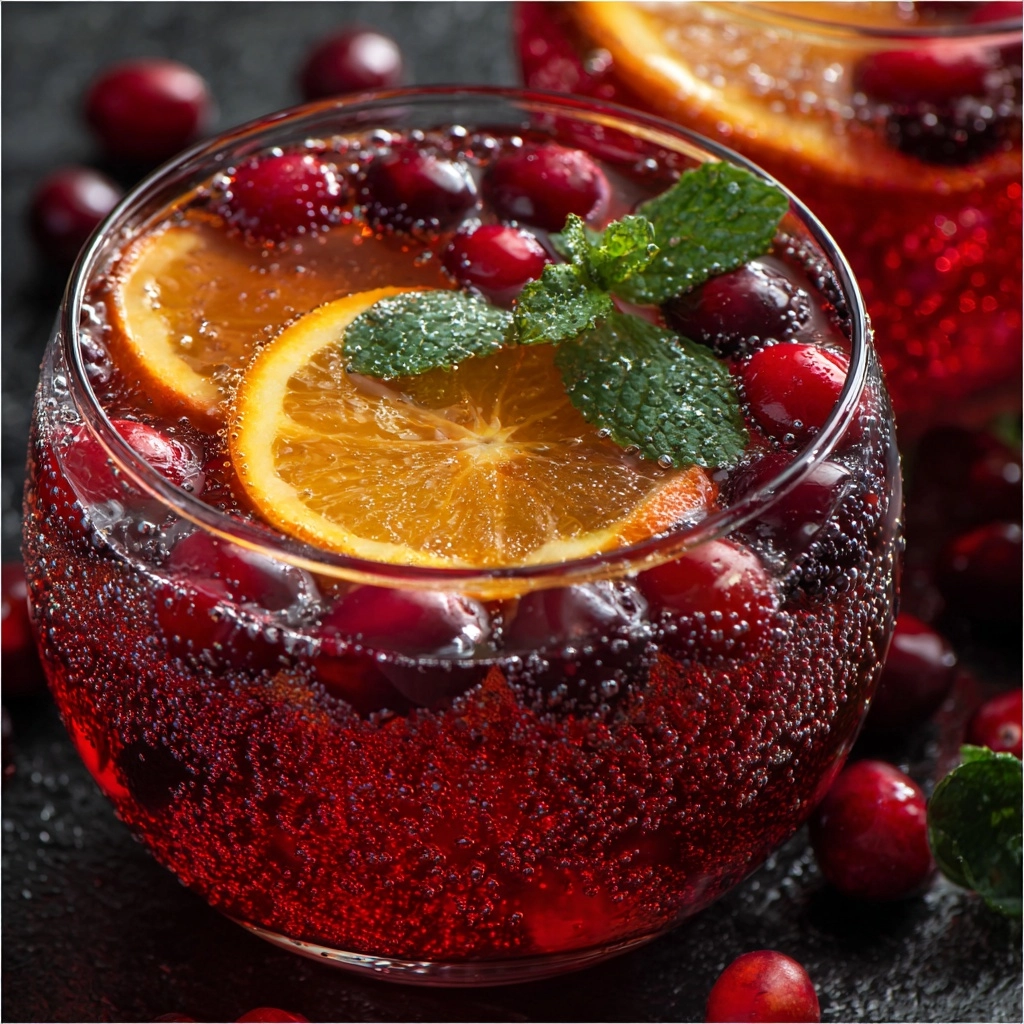 Cranberry Orange Prosecco Punch