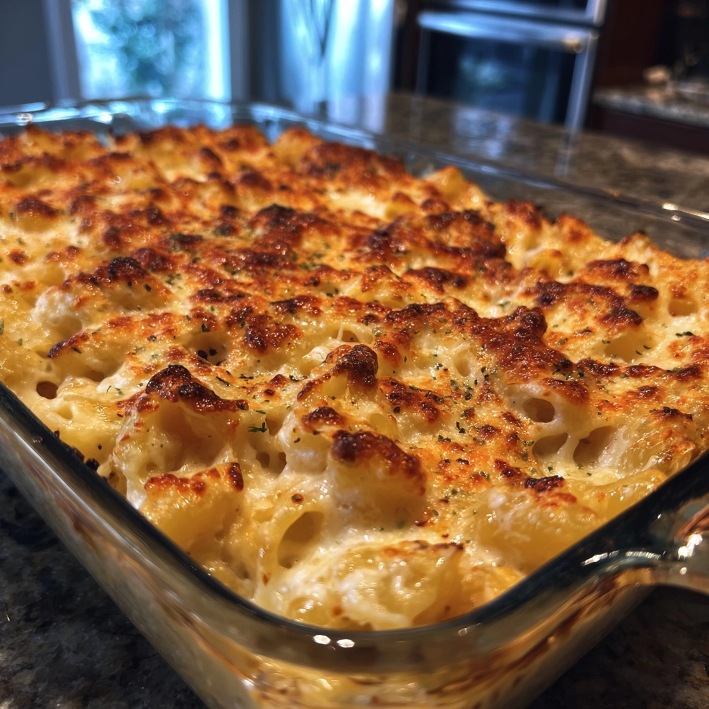 Creamy Garlic Parmesan Pasta Bake Recipe