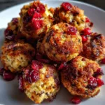 Festive Cranberry Turkey Stuffing Balls