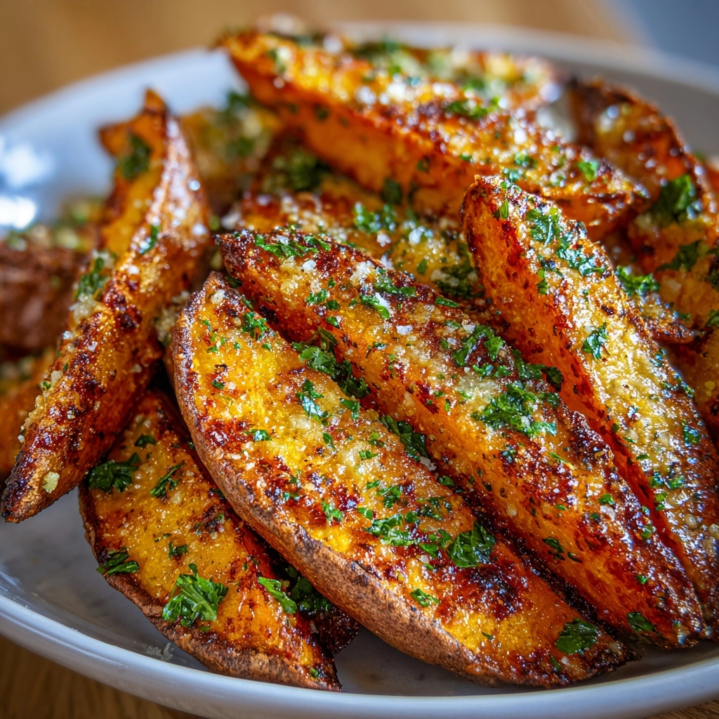 Garlic Parmesan Sweet Potato Wedges You Need to Try!