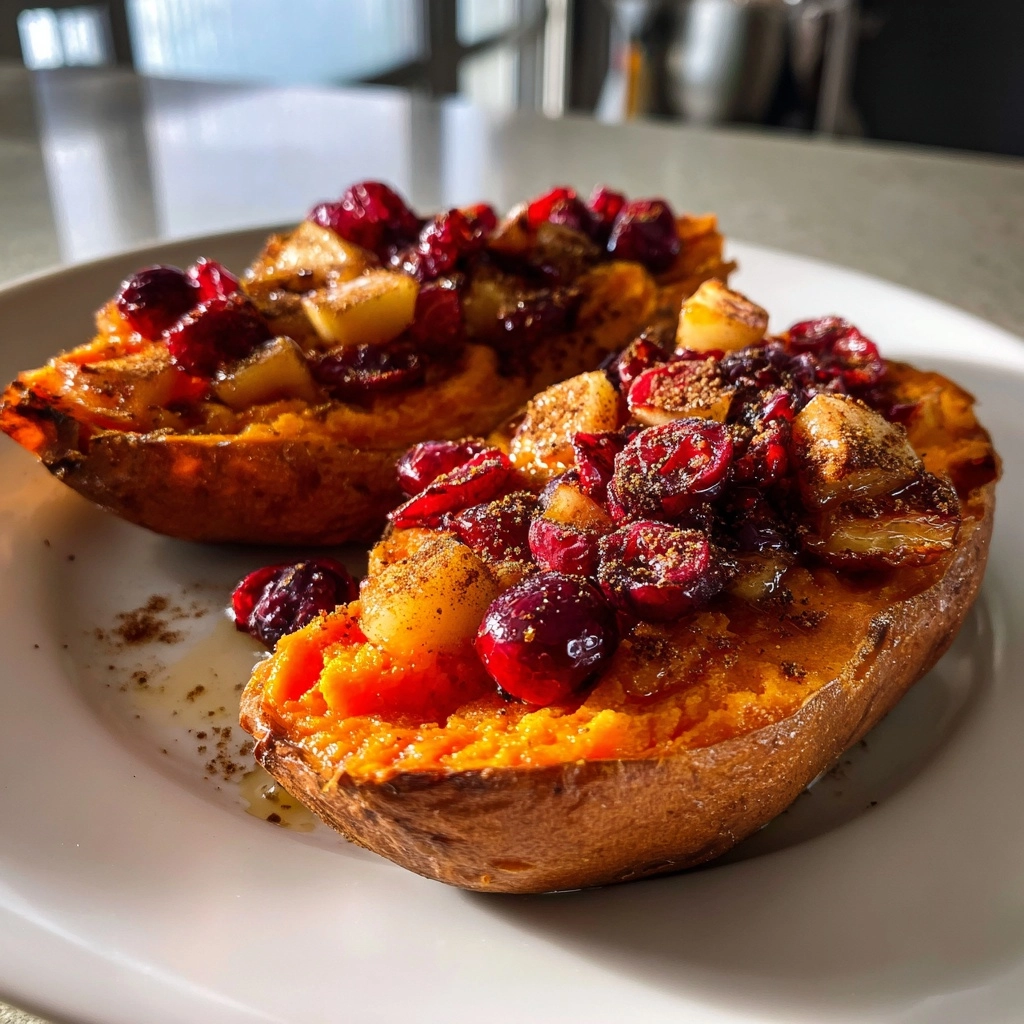 Irresistible Cranberry Apple Twice-Baked Sweet Potatoes – A Healthy Delight!